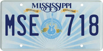 MS license plate MSE718