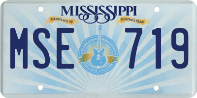 MS license plate MSE719