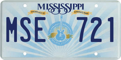 MS license plate MSE721