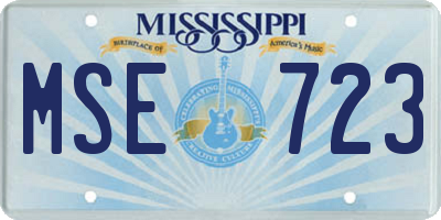 MS license plate MSE723