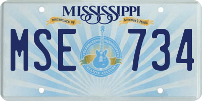 MS license plate MSE734