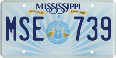 MS license plate MSE739