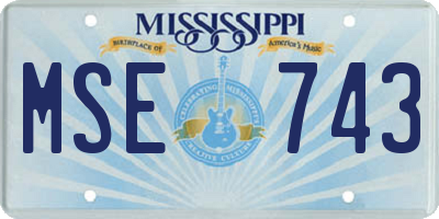 MS license plate MSE743