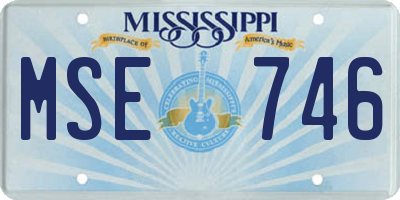 MS license plate MSE746