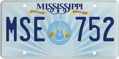 MS license plate MSE752