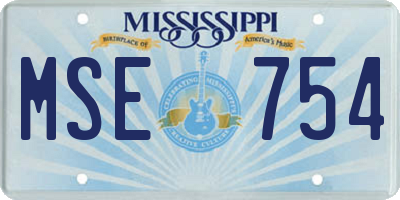 MS license plate MSE754