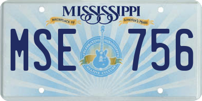 MS license plate MSE756