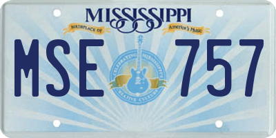 MS license plate MSE757