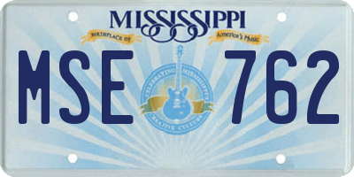 MS license plate MSE762