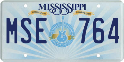 MS license plate MSE764