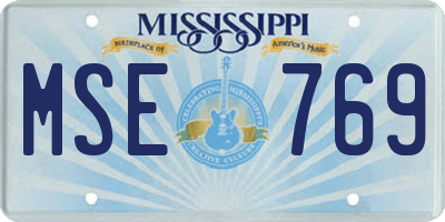 MS license plate MSE769