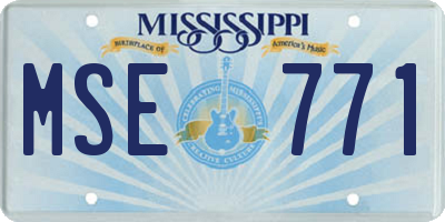 MS license plate MSE771