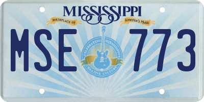 MS license plate MSE773