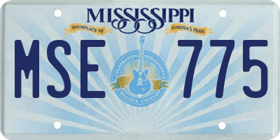MS license plate MSE775