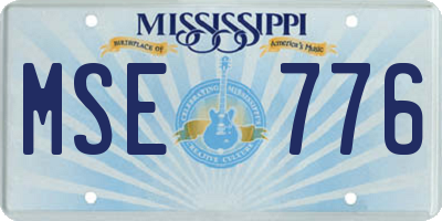 MS license plate MSE776