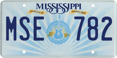 MS license plate MSE782