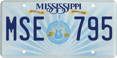 MS license plate MSE795