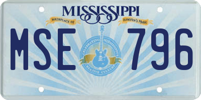 MS license plate MSE796