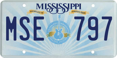 MS license plate MSE797