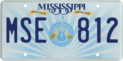 MS license plate MSE812