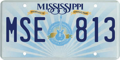 MS license plate MSE813