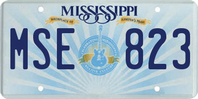 MS license plate MSE823
