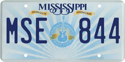 MS license plate MSE844