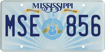 MS license plate MSE856