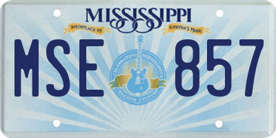 MS license plate MSE857