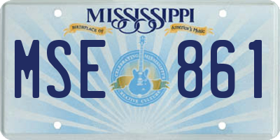 MS license plate MSE861