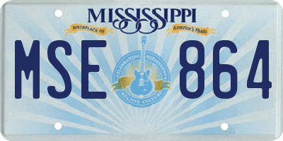 MS license plate MSE864