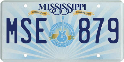 MS license plate MSE879