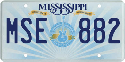 MS license plate MSE882
