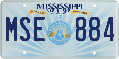 MS license plate MSE884