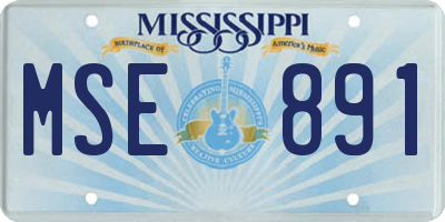MS license plate MSE891