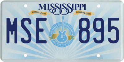 MS license plate MSE895