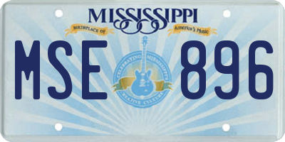 MS license plate MSE896