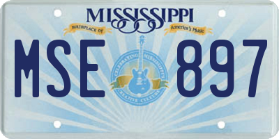 MS license plate MSE897