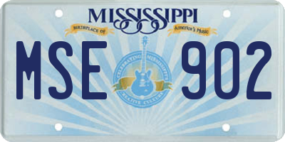 MS license plate MSE902