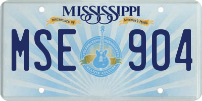 MS license plate MSE904