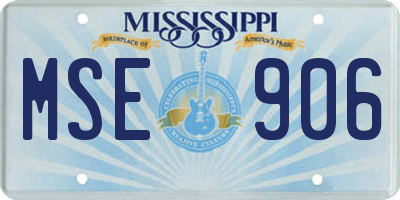 MS license plate MSE906