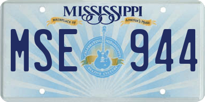 MS license plate MSE944