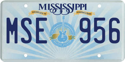 MS license plate MSE956