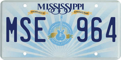 MS license plate MSE964