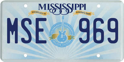 MS license plate MSE969