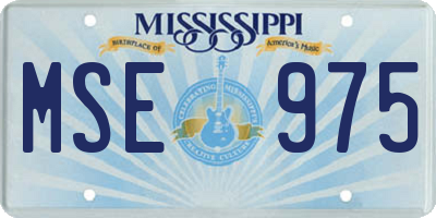 MS license plate MSE975
