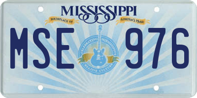 MS license plate MSE976