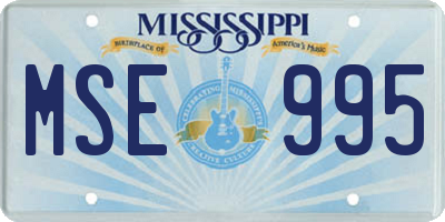 MS license plate MSE995