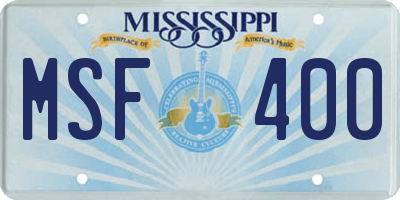 MS license plate MSF400