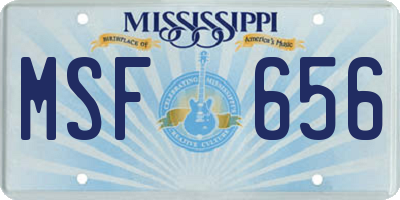 MS license plate MSF656